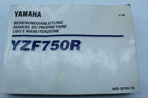 Manuel d'utilisation YAMAHA YZF 750 R 1993 - 1994