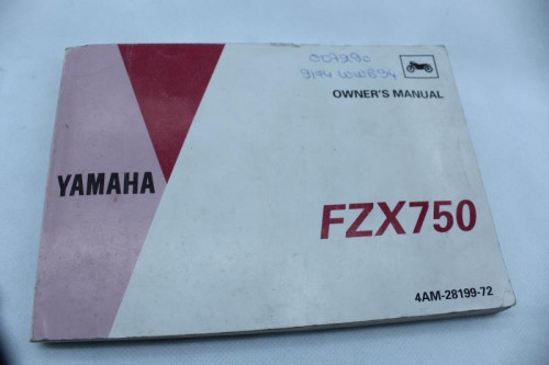 Manuel d'utilisation YAMAHA FZX 750 1992 - 1997