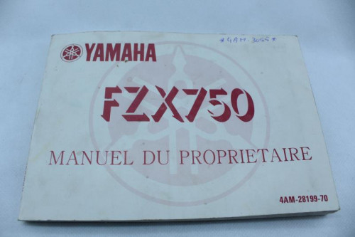 Manuel d'utilisation YAMAHA FZX 750 1988 - 1991