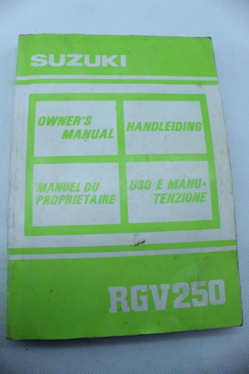 Manuel d'utilisation SUZUKI RGV 250 GAMMA 1989 - 1990