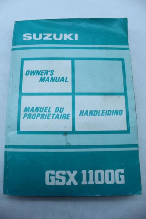 Manuel d'utilisation SUZUKI GSX 1100 G 1991 - 1996