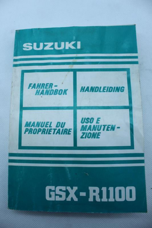 Manuel d'utilisation SUZUKI 1100 GSXR 1989 - 1993