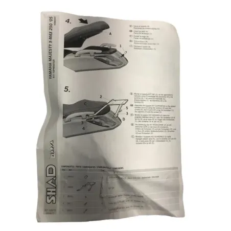 Support top case YAMAHA YPR 125 2006-2009 XMAX
