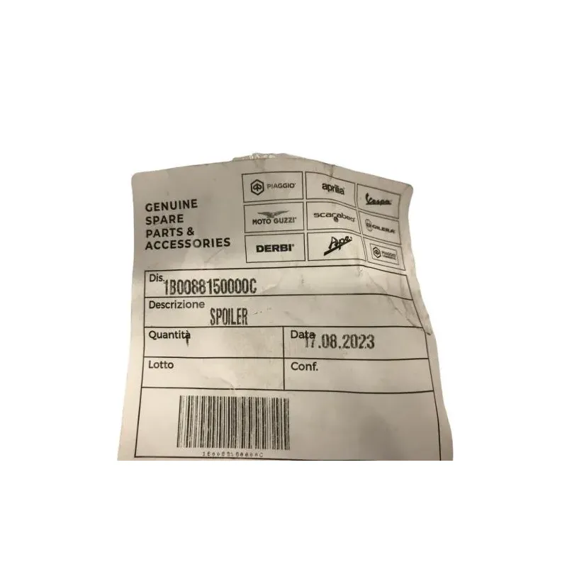 Cache carenage centrale sabot PIAGGIO ZIP 50 2021-2023 4T