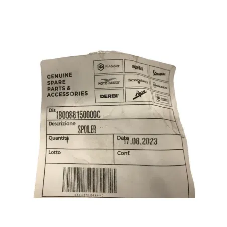 Cache carenage centrale sabot PIAGGIO ZIP 50 2021-2023 4T
