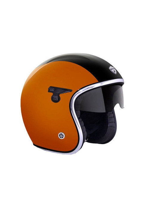 CASQUE GPA CARBON SOLAR AMBER BRILLANT BANDE NOIRE XS