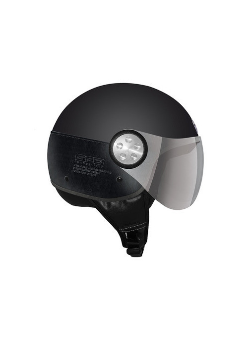 CASQUE GPA COMO LEATHER NOIR MAT XS