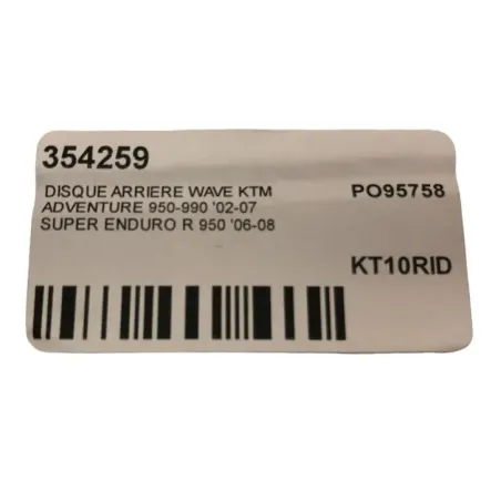 Disque frein arriere KTM SUPERMOTO 690 2007-2010