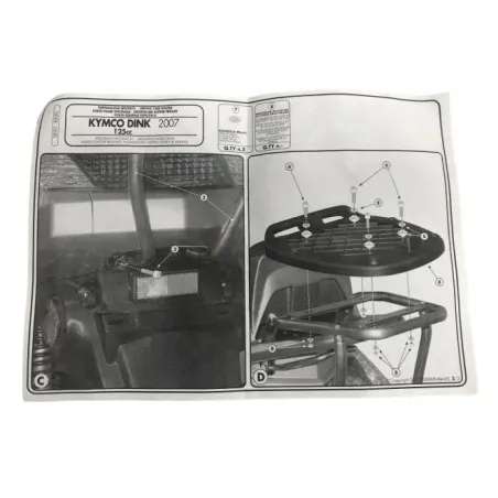 Porte paquets arriere KYMCO DINK 125 2006-2007 EURO 3