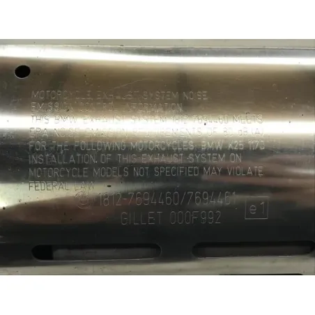 Silencieux (echappement) BMW R 1200 GS 2004-2007