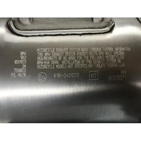 Silencieux (echappement) BMW S 1000 RR 2017-2018