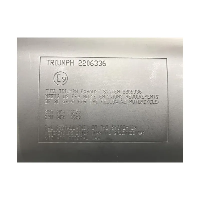 Silencieux gauche (echappement) TRIUMPH SPEED TRIPLE 1050 RS 2018-2020