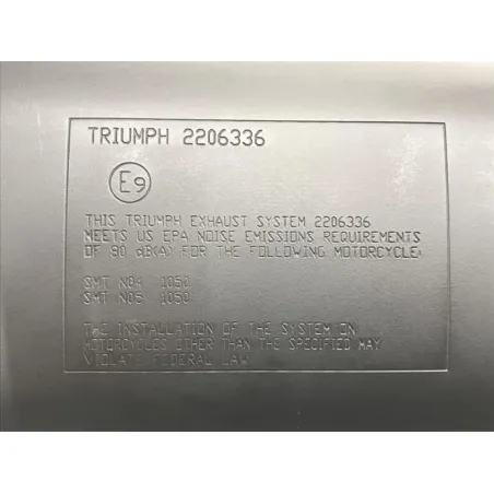 Silencieux gauche (echappement) TRIUMPH SPEED TRIPLE 1050 RS 2018-2020