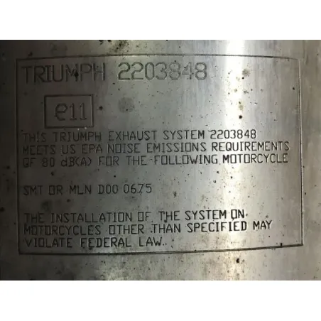 Silencieux (echappement) TRIUMPH DAYTONA 675 2009-2012