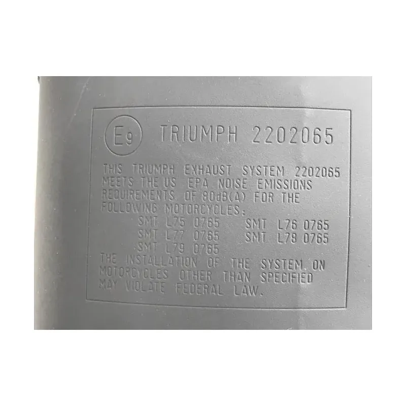 Silencieux (echappement) TRIUMPH STREET TRIPLE 765 2017-2019