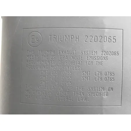 Silencieux (echappement) TRIUMPH STREET TRIPLE 765 2017-2019