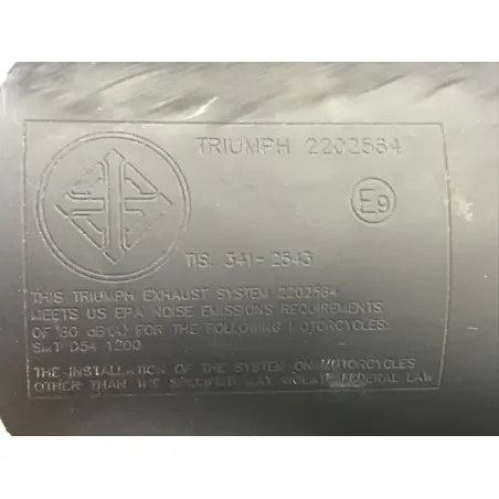 Silencieux droit (echappement) TRIUMPH SPEED TWIN 1200 2019-2020