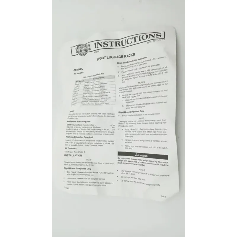 Porte paquets arriere HARLEY DAVIDSON FLSTF 1450 SOFTAIL FAT BOY 2000 - 2006