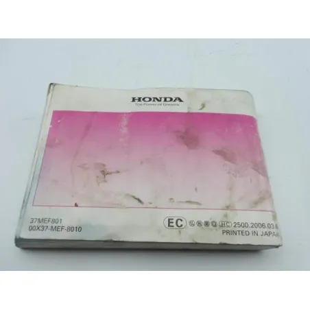 Manuel d'utilisation HONDA FJS 400 SILVER WING 2006 - 2008