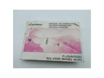Manuel d'utilisation HONDA FJS 400 SILVER WING 2006 - 2008