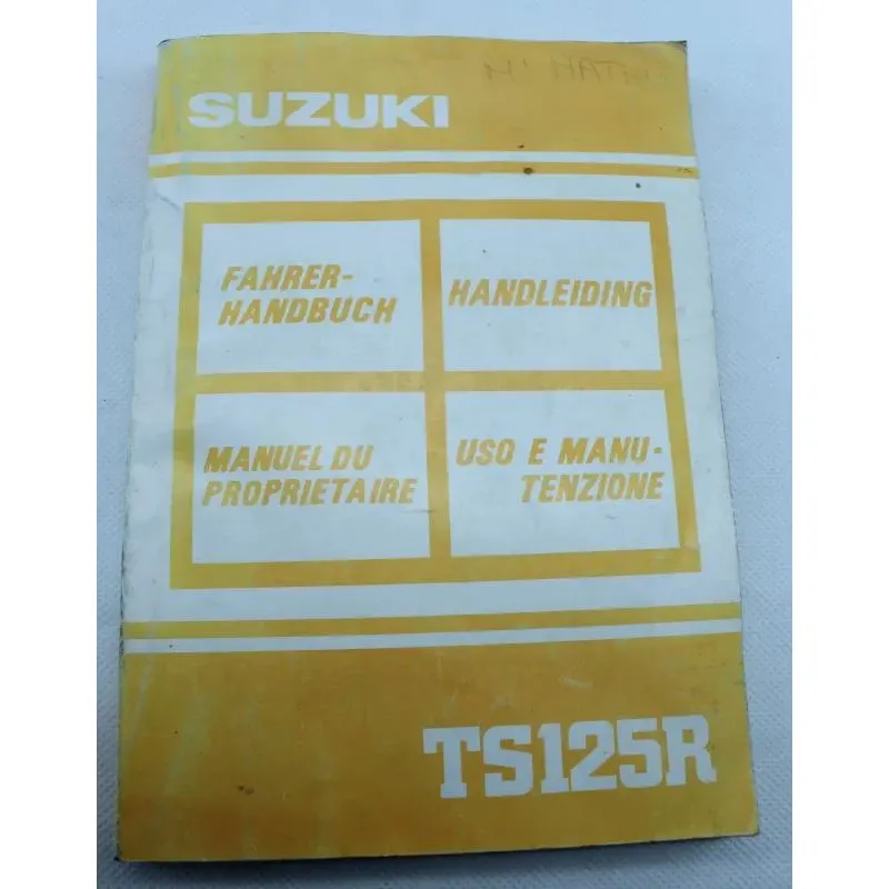Manuel d'utilisation SUZUKI TS 125 R 1990 - 1996