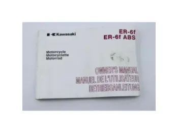 Manuel d'utilisation KAWASAKI ER6 650 F 2012 - 2016