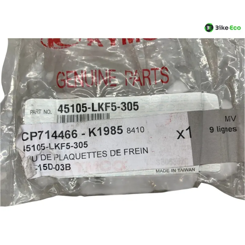 Plaquettes de frein avant KYMCO XCITING 400 2018-2020 I S EURO4