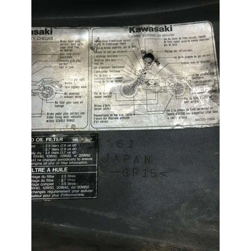 Cache lateral gauche KAWASAKI VN 1500 1996-1997 CLASSIC