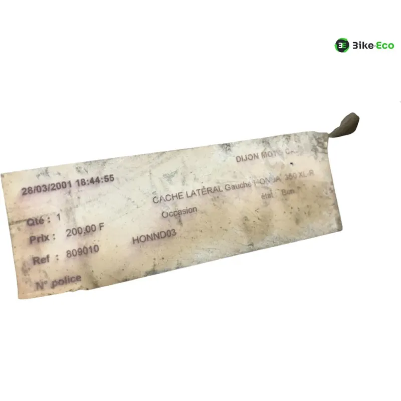 Cache carenage sous selle gauche HONDA XL 350 R 1984-1987