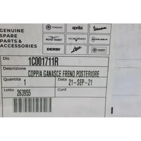 Tambour arriere PIAGGIO LIBERTY 125 2015 - 2019