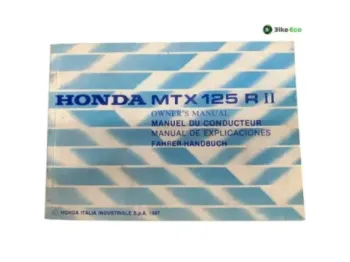 Manuel d'utilisation HONDA MTX 125 R 1987-1989