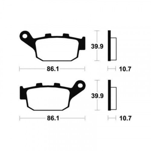 Plaquettes de frein arriere YAMAHA XJ6 N 600 2009-2011