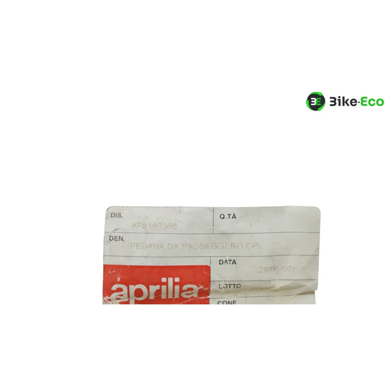 Platine et repose pieds arriere droit APRILIA RSV 1000 2004 - 2008