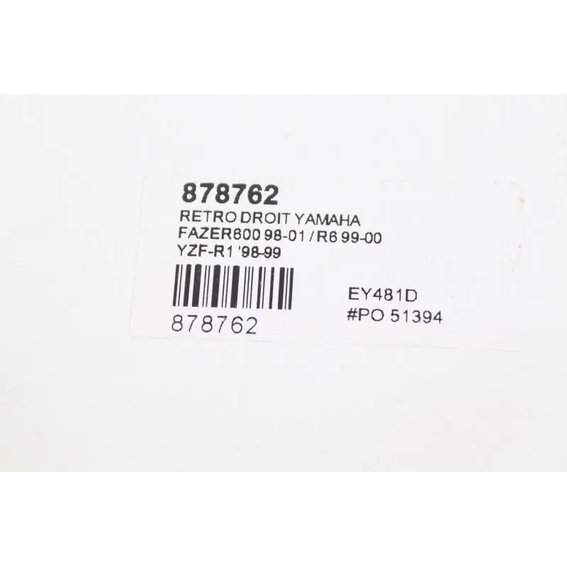 Retro droit YAMAHA FZS 600 FAZER 1998 - 2001
