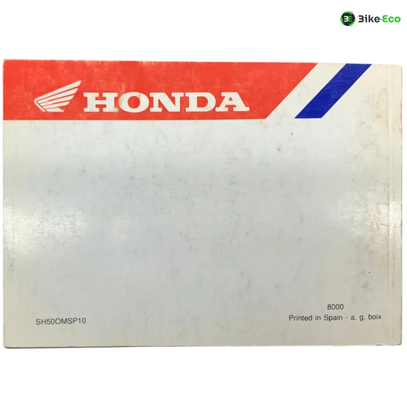Manuel d'utilisation HONDA SH 50 1993-1995 SCOOPY