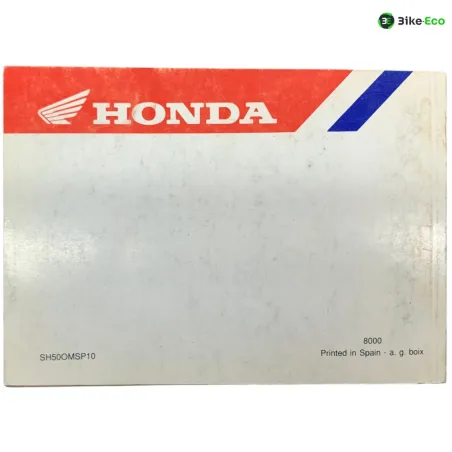 Manuel d'utilisation HONDA SH 50 1993-1995 SCOOPY