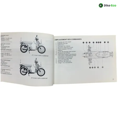 Manuel d'utilisation HONDA SH 50 1993-1995 SCOOPY
