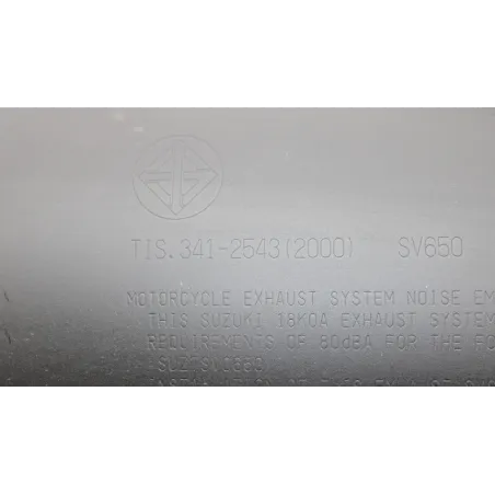 Silencieux (echappement) SUZUKI SV 650 2016 - 2023
