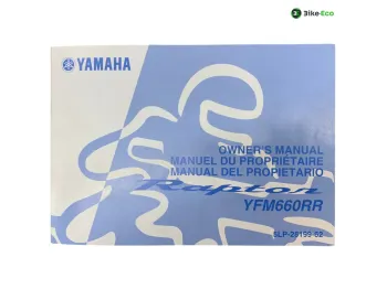 Manuel d'utilisation YAMAHA YFM 660 2002-2005 RAPTOR
