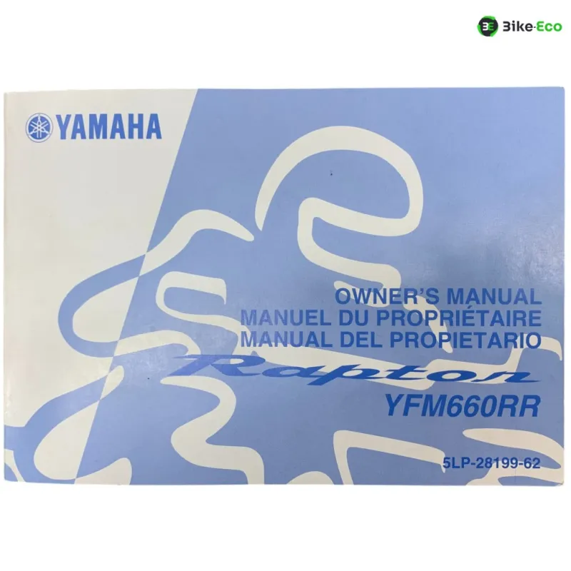 Manuel d'utilisation YAMAHA YFM 660 2002-2005 RAPTOR