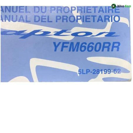 Manuel d'utilisation YAMAHA YFM 660 2002-2005 RAPTOR