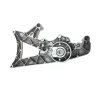 Bras support pot echappement YAMAHA YPR 125 2014-2017 X-MAX
