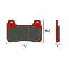 Plaquettes de frein avant HONDA CBR 1000 RR 2008-2016 FIREBLADE Plaquettes de frein avant HONDA CBR 1000 RR 2008-2016 FIREBLADE