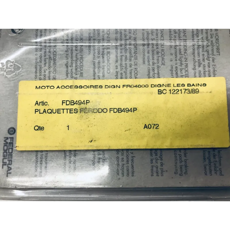 Plaquettes de frein avant KAWASAKI KLR 650 1987-2004