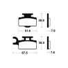 Plaquettes de frein avant KAWASAKI KX 65 2000-2022 Plaquettes de frein avant KAWASAKI KX 65 2000-2022