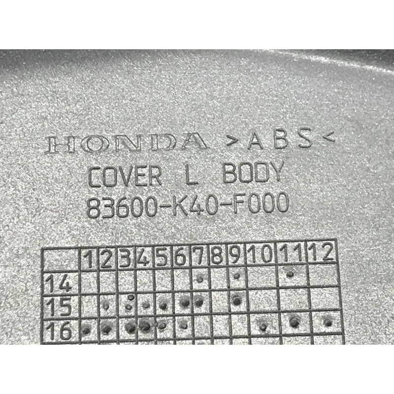 Cache carenage coque arriere gauche HONDA NSS 125 2017-2018 FORZA