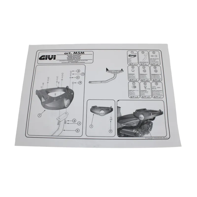 Support top case GIVI V47 2020 - 2026