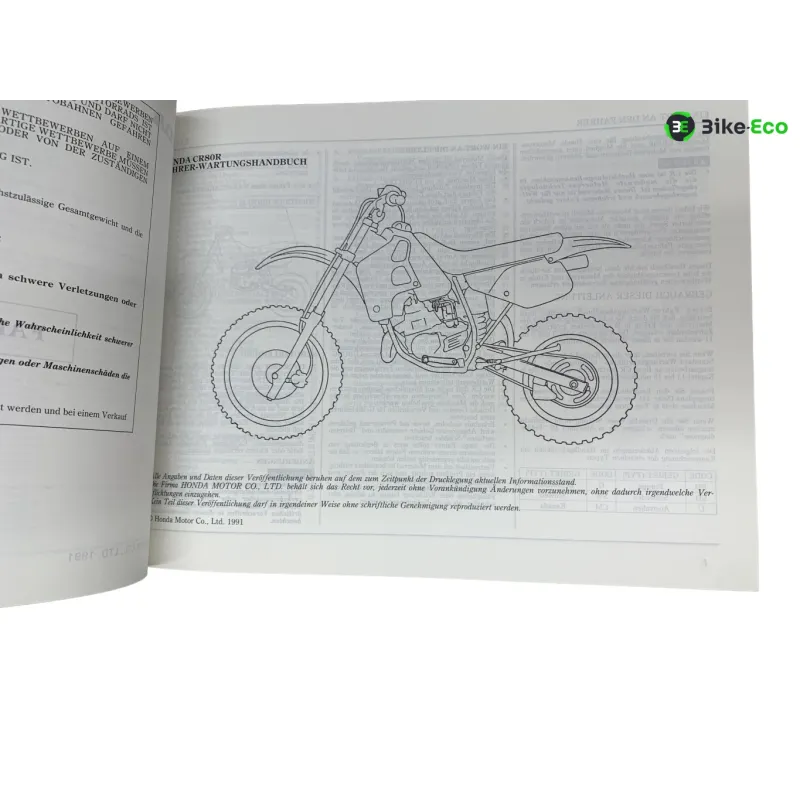 Manuel d'utilisation HONDA CR 80 R 1985-1991