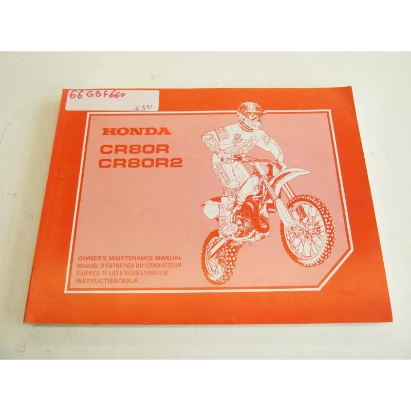 Manuel d'utilisation HONDA CR 80 R 1996-2002