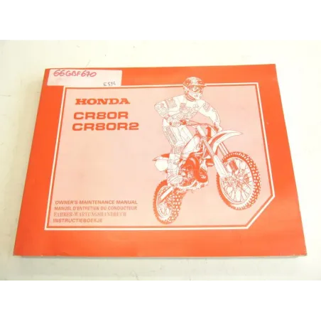 Manuel d'utilisation HONDA CR 80 R 1996-2002
